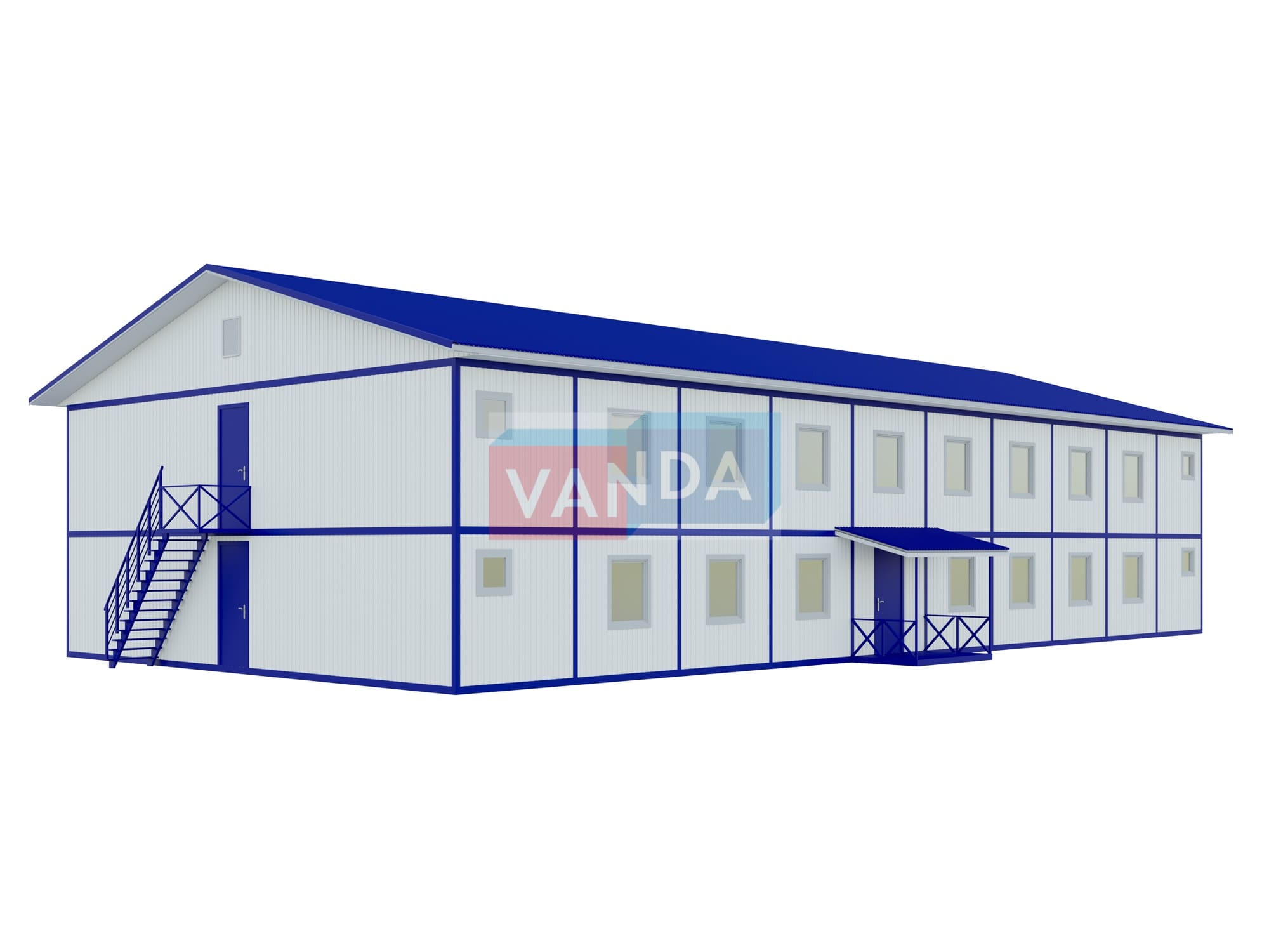 Проект общежития из блок контейнеров 12x24 ЛДСП